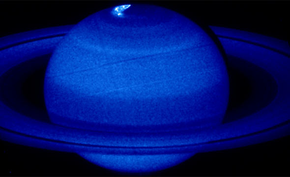 Saturn's northern lights CREDIT: Jonathan Nichols, NASA, ESA, University of Leicester