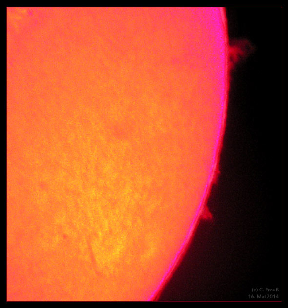 Sonne in h-alpha, (c) C. Preuß